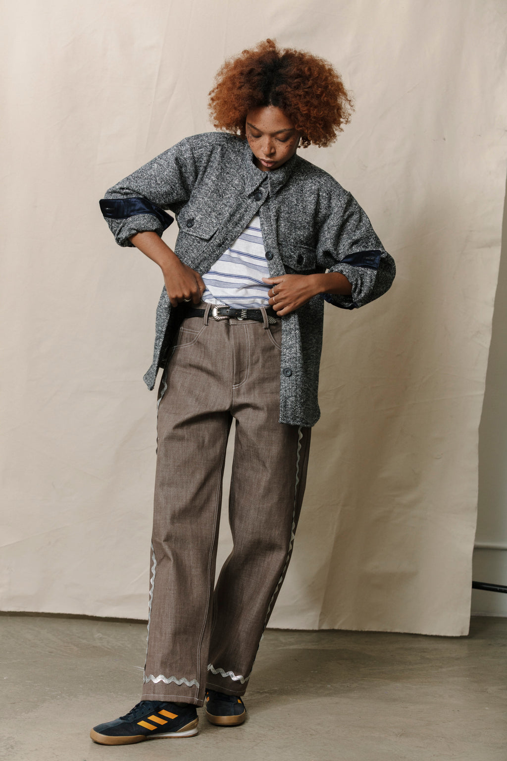 Relaxed Jeans - Silver Rickrack