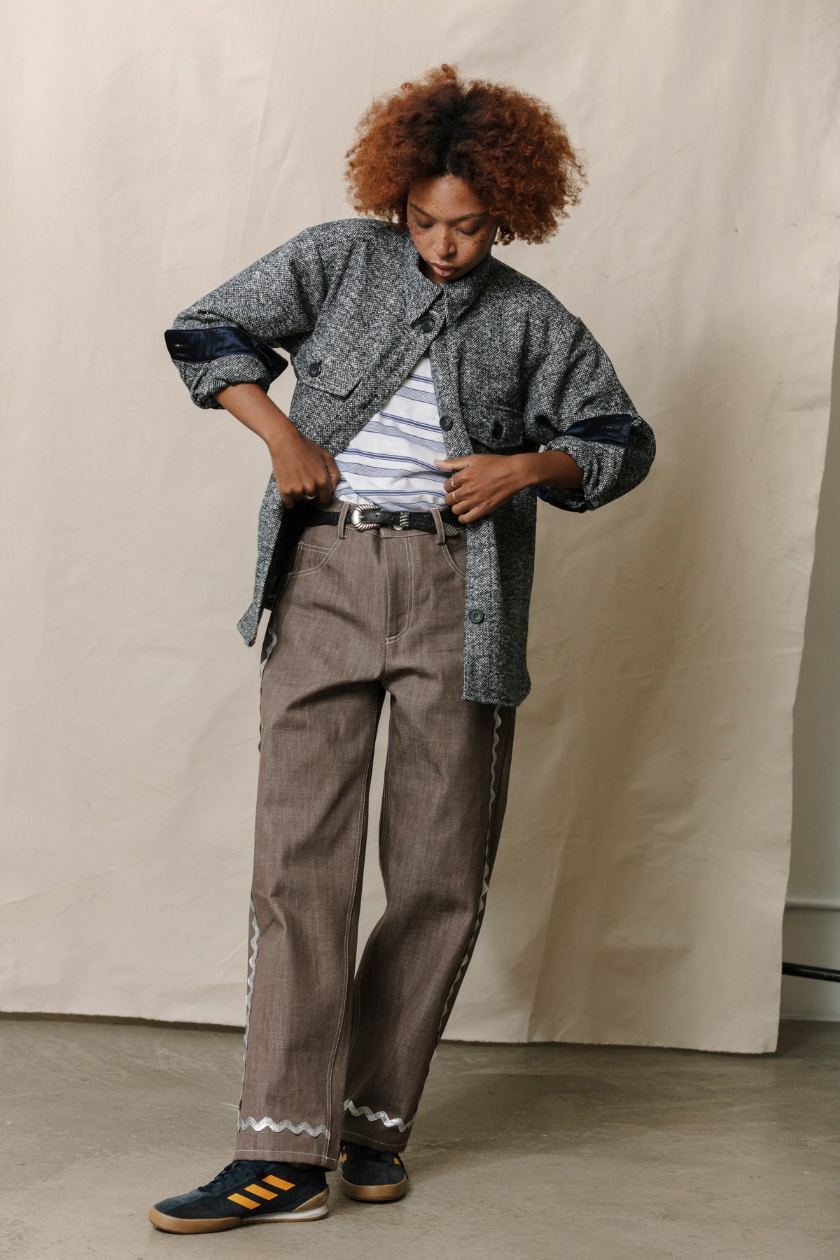 Relaxed Jeans - Silver Rickrack