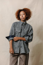 Wool Shirt Jacket - Salt & Pepper