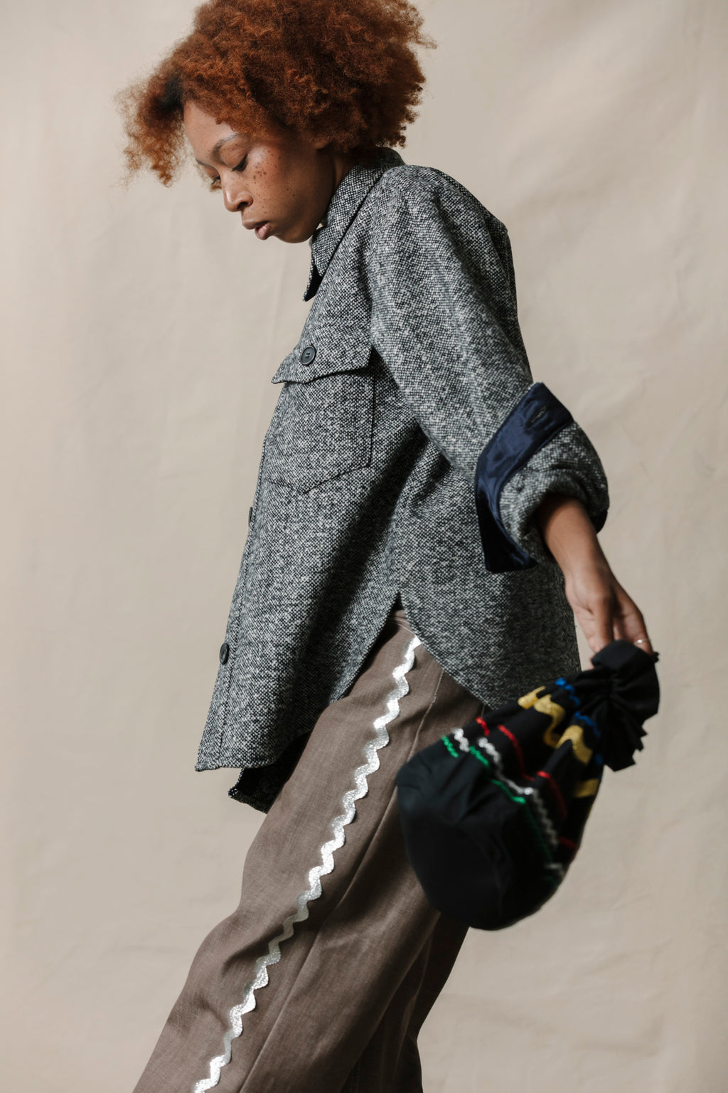 Wool Shirt Jacket - Salt & Pepper