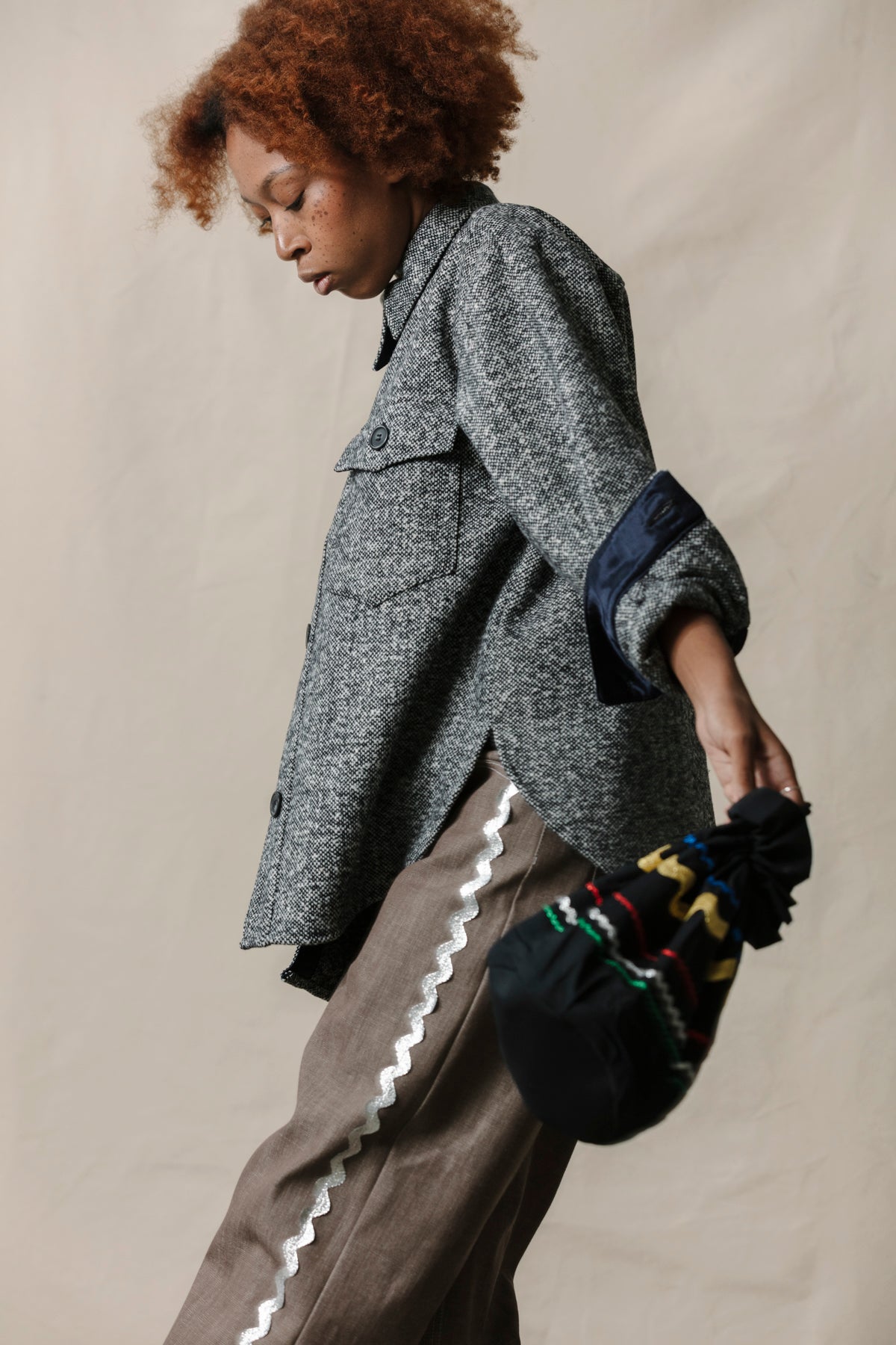 Wool Shirt Jacket - Salt & Pepper