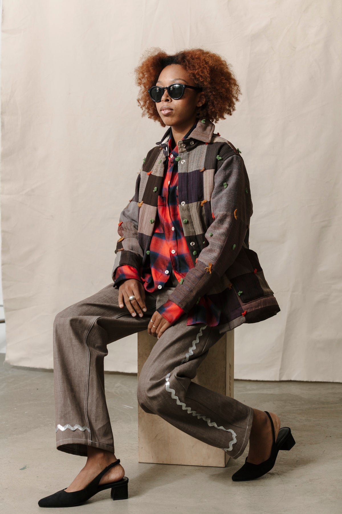 Relaxed Jeans - Silver Rickrack