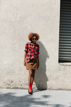 A-line Mini Skirt - Amber Corduroy