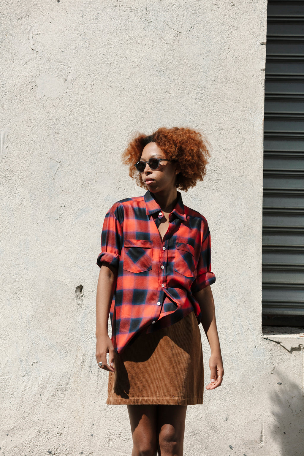 A-line Mini Skirt - Amber Corduroy