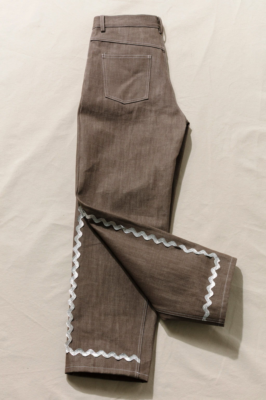 Relaxed Jeans - Silver Rickrack