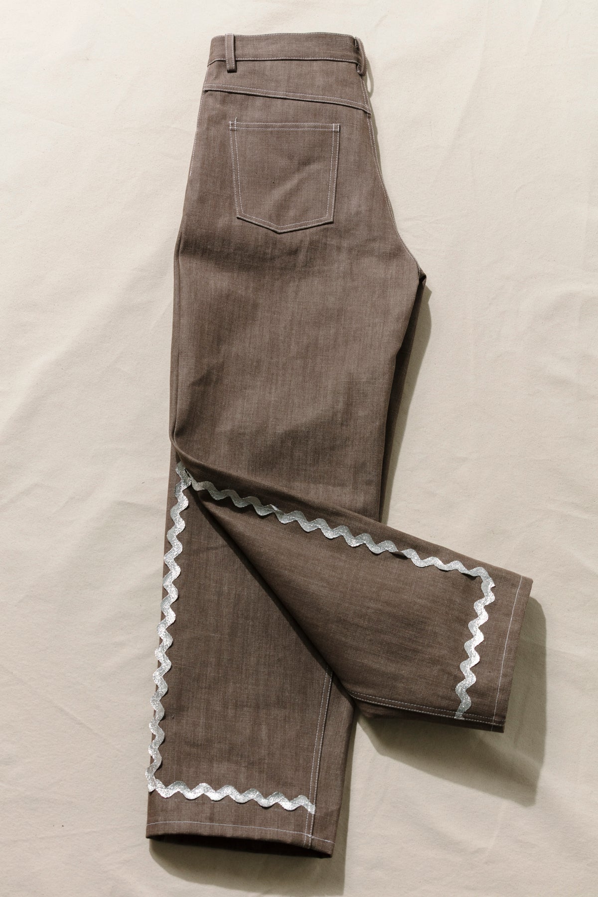 Relaxed Jeans - Silver Rickrack