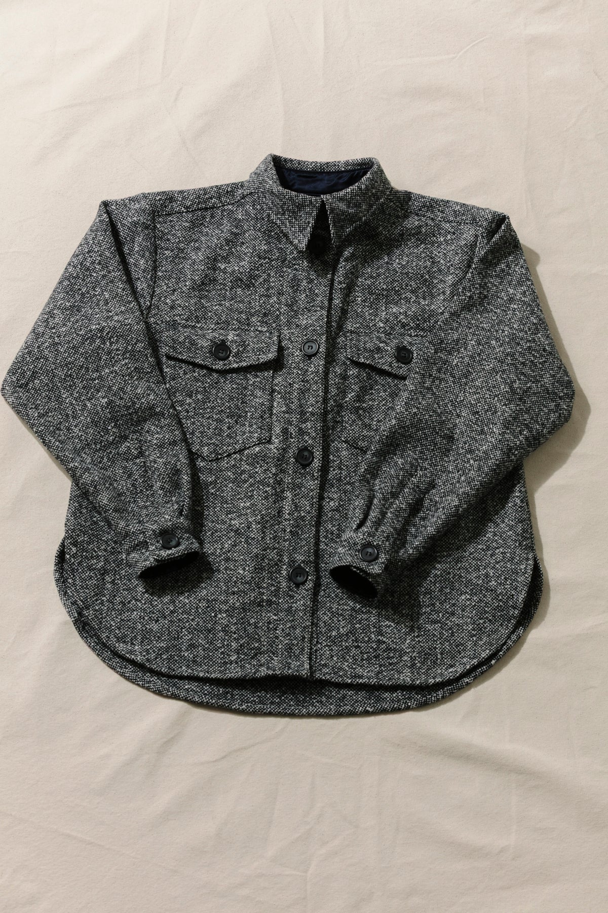 Wool Shirt Jacket - Salt & Pepper