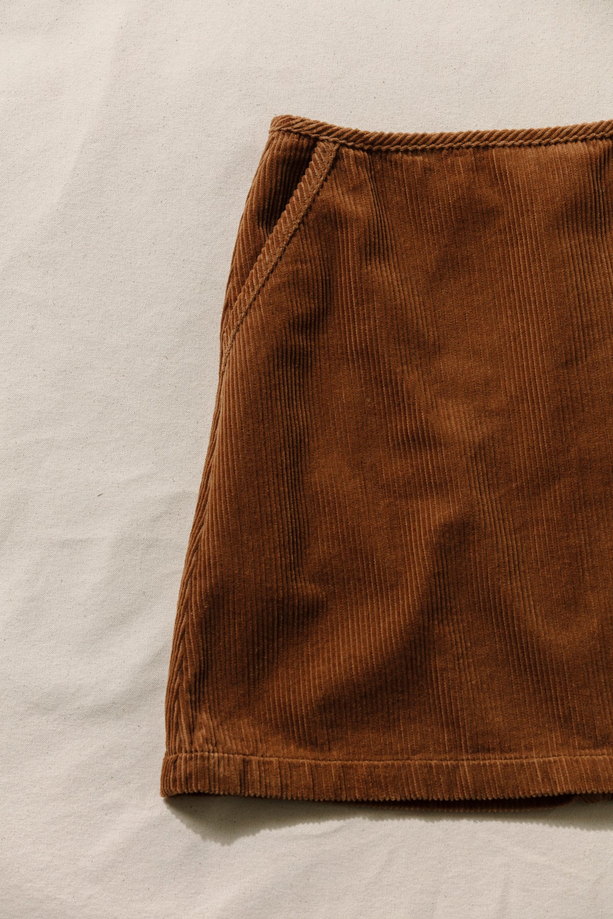 A-line Mini Skirt - Amber Corduroy