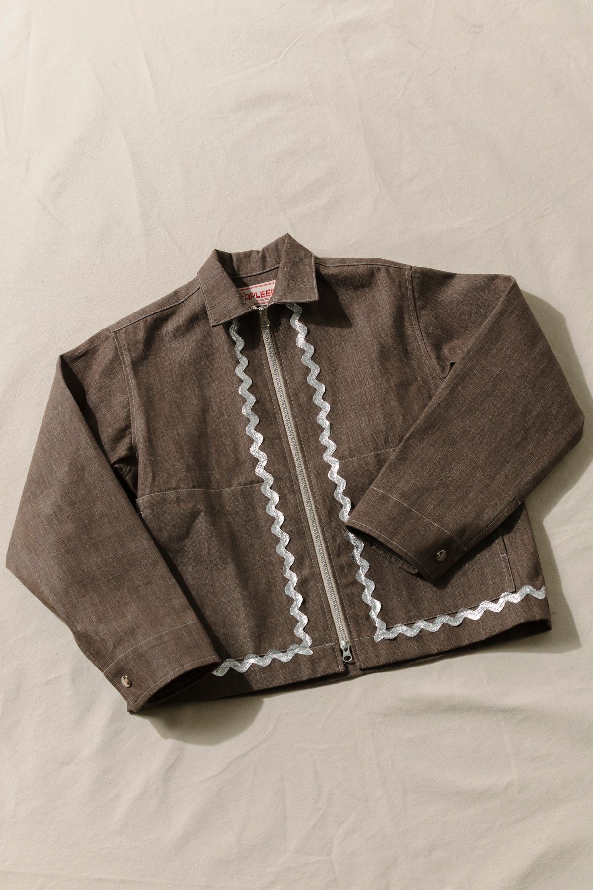 Ring Zip Jacket - Silver Rickrack