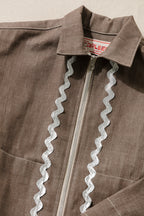 Ring Zip Jacket - Silver Rickrack