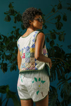 Quilt Scallop Tank - Crowns (Large)