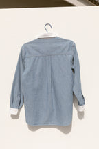 White Collar Chambray Shirt - Medium Wash Chambray