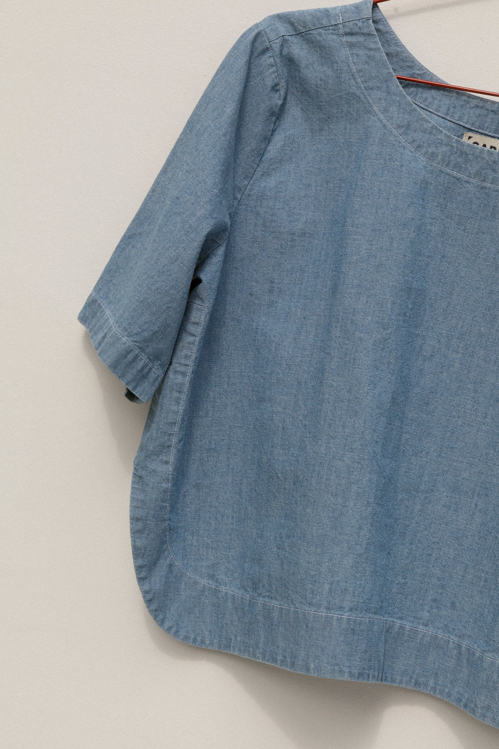Scallop Shirt - Medium Wash Chambray