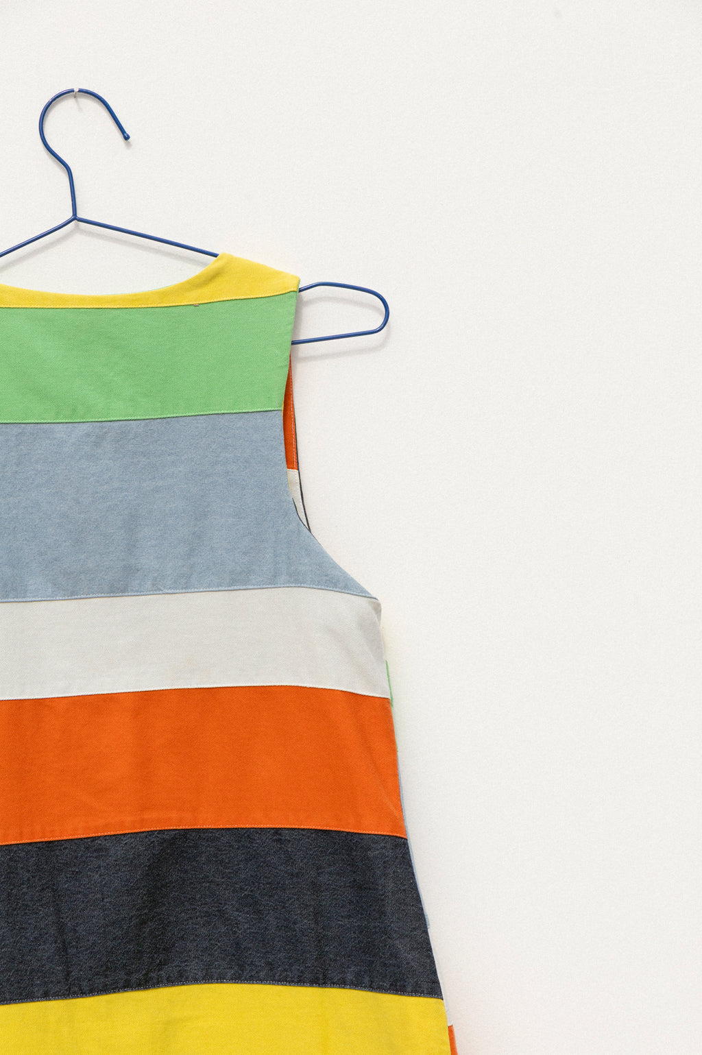 Button Front Mini Dress - Cabana Stripe